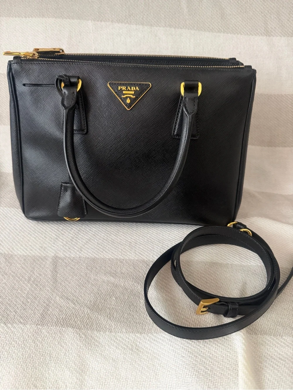 Prada Black Saffiano Galeria Bag